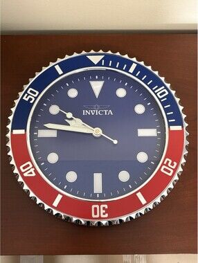 Invicta Pro Diver Wall Clock, Pepsi Red & Blue 12 Inch - Model 70047